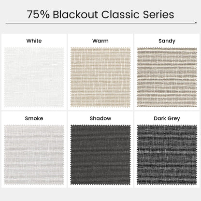 Kincmo No Drill Roller Shades, Motorized 75% Blackout Light Filtering - Classic
