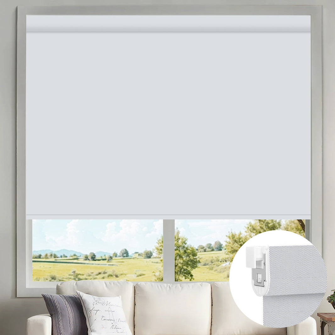 Kincmo No Drill Motorized Solar Shades, 0%/1%/3%/5% Openness For UV Protection