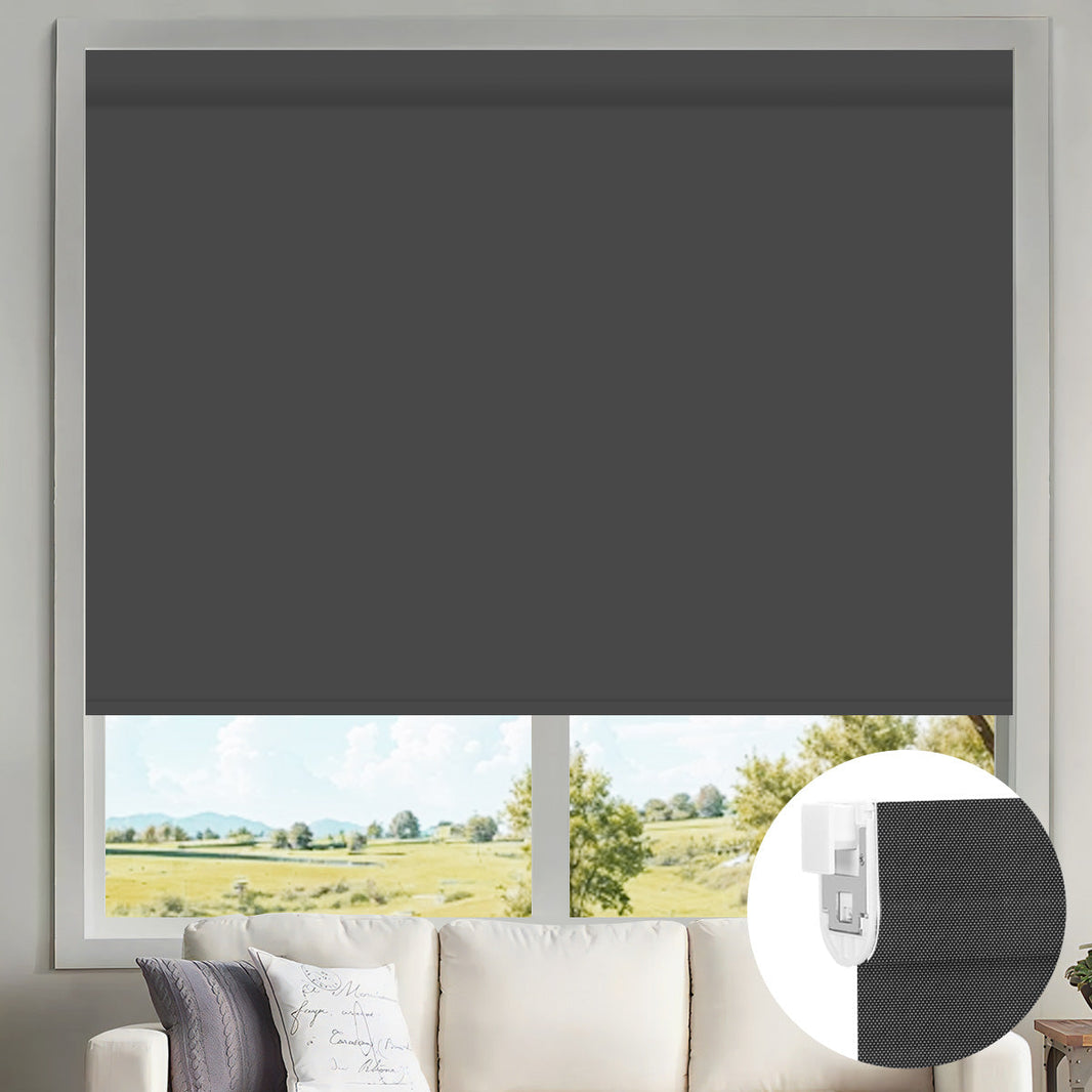 Kincmo No Drill Motorized Solar Shades, 0%/1%/3%/5% Openness For UV Protection