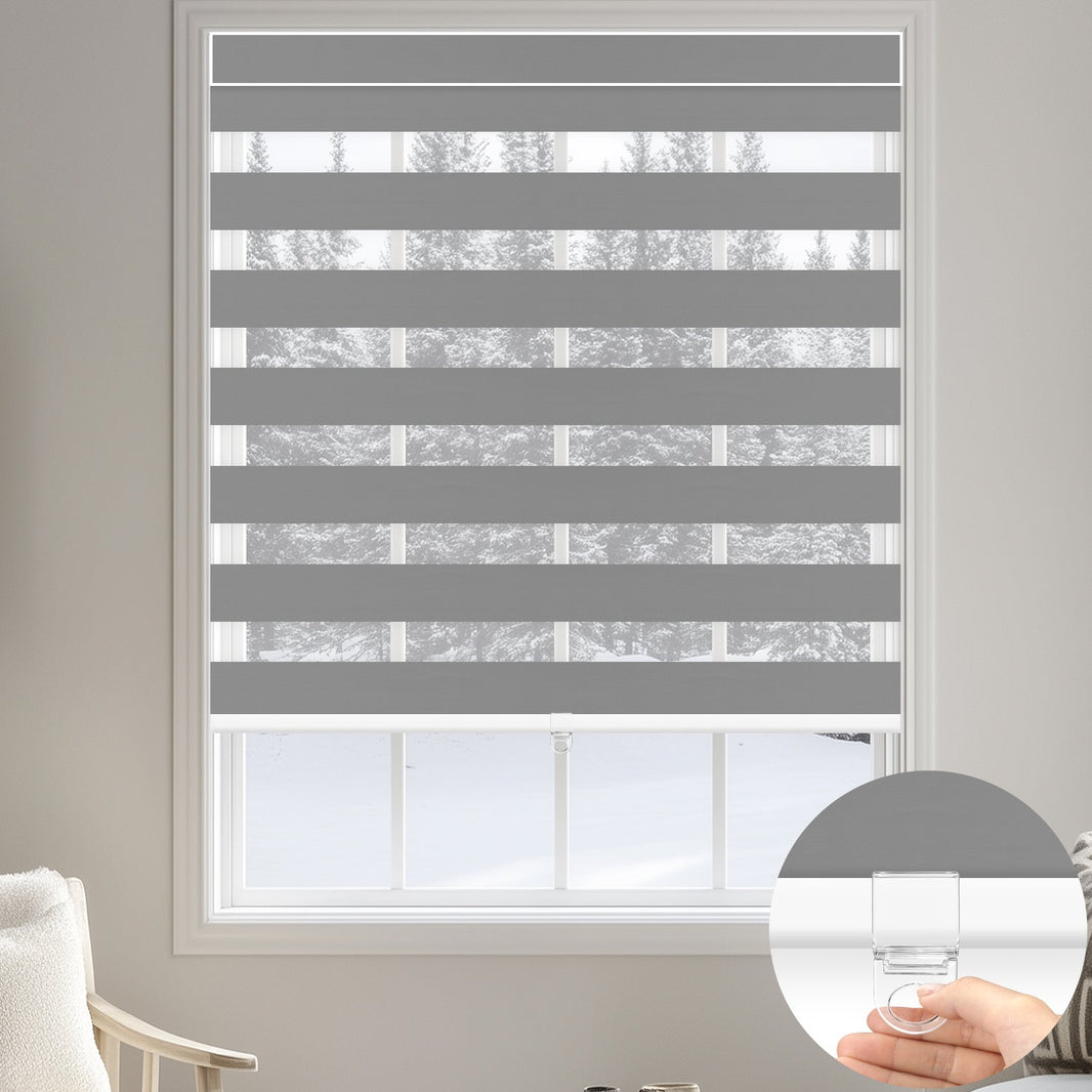 Kincmo Cordless Zebra Shades 100% Blackout - Gentle