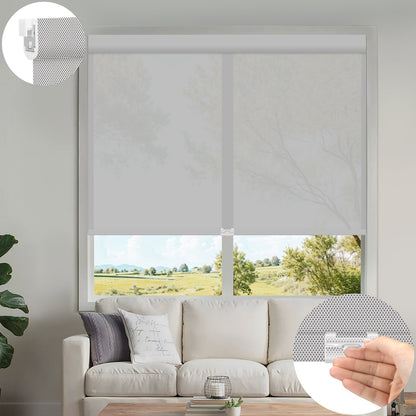 Kincmo No Drill Cordless UV Protection Solar Shades 0%/1%/3%/5% Openness