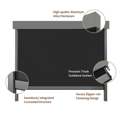 Kincmo Motorized Zipper Track Windproof & Smart Outdoor Screens