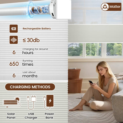Kincmo Motorized Day & Night Cellular Shades
