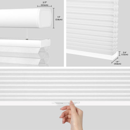 Kincmo Cordless Top Down Bottom Up Cellular Shades, 100% Blackout | Double Cell