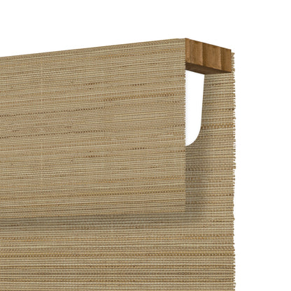 Kincmo Motorized Woven Wood Shades 50%/70%/100% Blackout - Natural Rustic
