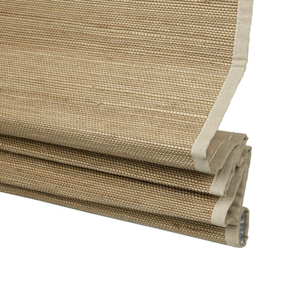 Kincmo Motorized Woven Wood Shades 50%/70%/100% Blackout - Natural Rustic