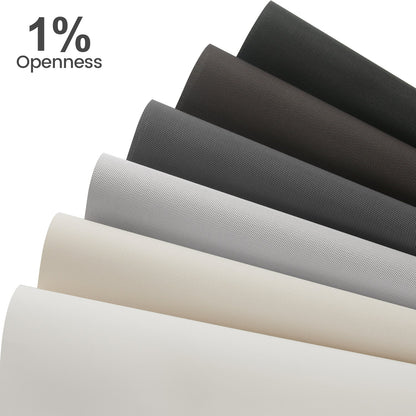 Kincmo Motorized UV Protection Solar Shades 0%/1%/3%/5% Openness