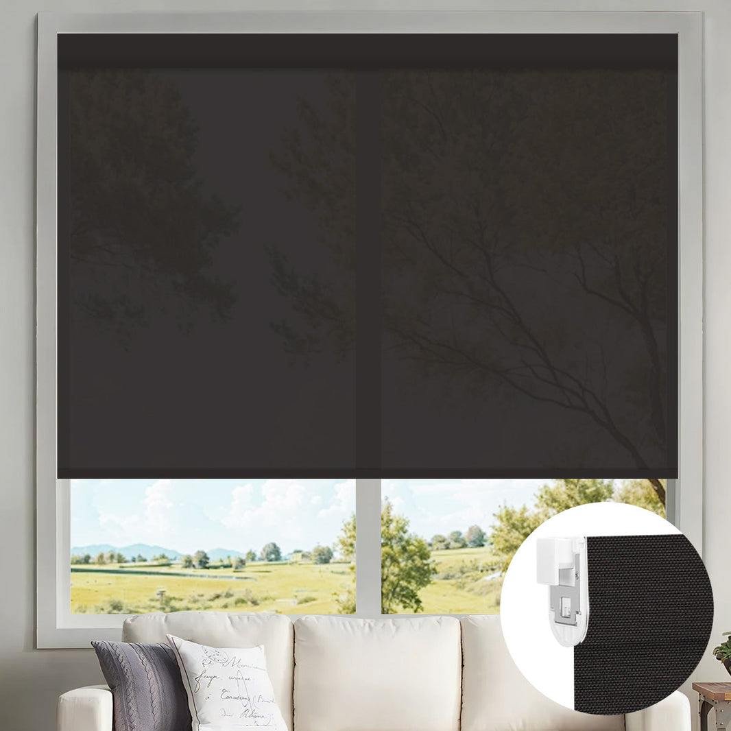 Kincmo No Drill Motorized Solar Shades, 0%/1%/3%/5% Openness For UV Protection