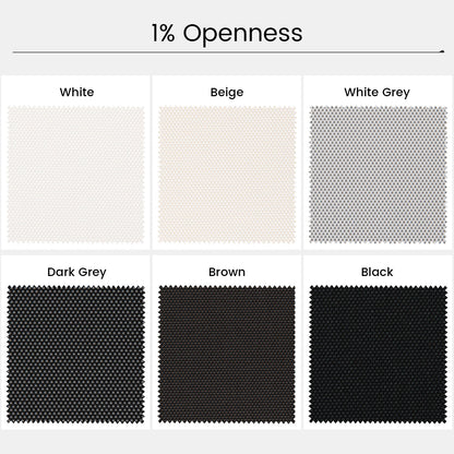Kincmo No Drill Motorized Solar Shades, 0%/1%/3%/5% Openness For UV Protection