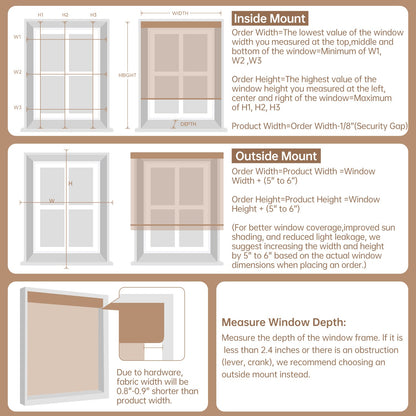 Kincmo Cordless Woven Wood Shades 50%/70%/100% Blackout - Designer