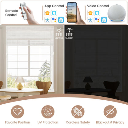 Kincmo Motorized Light Filtering Roller Shades 50% Blackout - Woven
