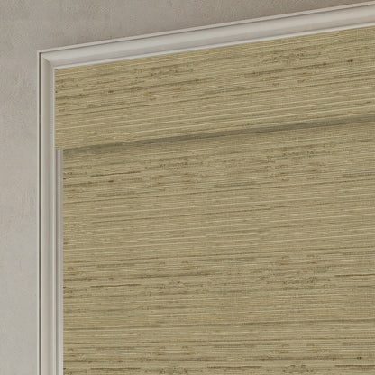 Kincmo Motorized Woven Wood Shades 50%/70%/100% Blackout - Natural Rustic