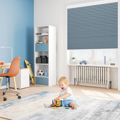 Kincmo No Drill Cellular Shades, Motorized 100% Blackout