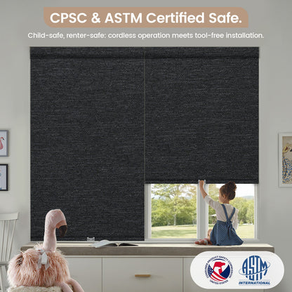 Kincmo No Drill Cordless Roller Shades 100% Blackout - Starscape