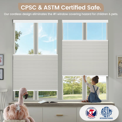 Kincmo Cordless Top Down Bottom Up Cellular Shades, 100% Blackout | Double Cell