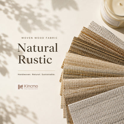 Kincmo Woven Wood Shade Fabric Swatches - Natural Rustic