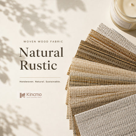 Kincmo Woven Wood Shade Fabric Swatches - Natural Rustic