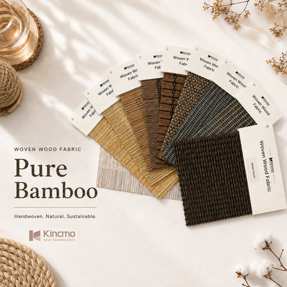 Kincmo Woven Wood Shade Fabric Swatches - Pure Bamboo
