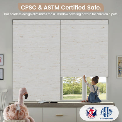 Kincmo Cordless 100% Blackout Roller Shades - Linen