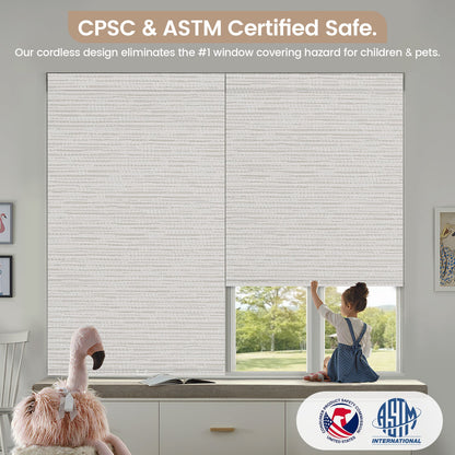 Kincmo Cordless 100% Blackout Roller Shades - Aqua Waves