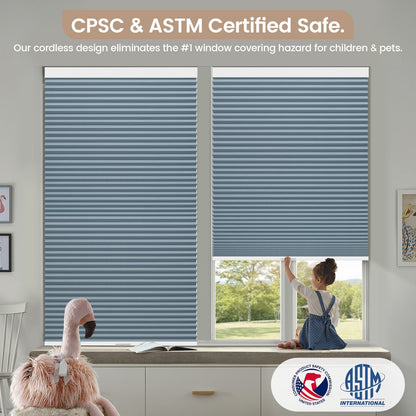 Kincmo Cordless Cellular Shades 100% Blackout Energy Saving, Safe for Kids