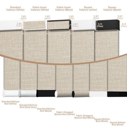 Kincmo Motorized Roller Shades 100% Blackout - Aurora