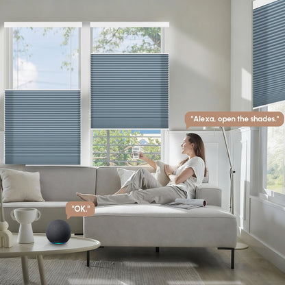 Kincmo Motorized Light Filtering Top Down Bottom Up Cellular Shades