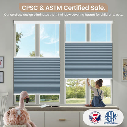 Kincmo Cordless Top Down Bottom Up Cellular Shades, 100% Blackout