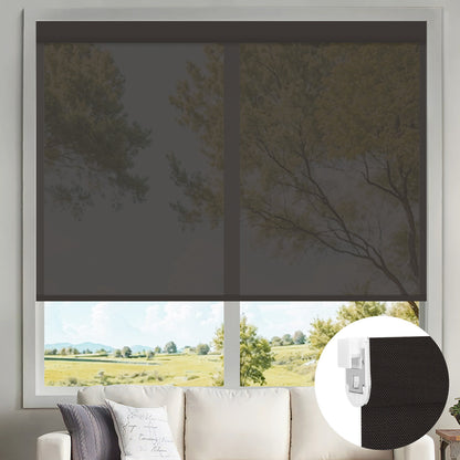 Kincmo No Drill Motorized Solar Shades, 0%/1%/3%/5% Openness For UV Protection