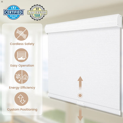 Kincmo Cordless 100% Blackout Roller Shades - Elegant
