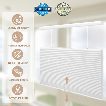 Kincmo Cordless Top Down Bottom Up Cellular Shades, 100% Blackout | Double Cell
