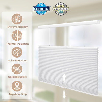 Kincmo Cordless Top Down Bottom Up Cellular Shades, 100% Blackout