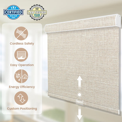 Kincmo Cordless 100% Blackout Roller Shades - Aurora