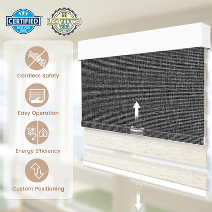 Kincmo Cordless Dual Shades | Roller Shades & Zebra Shades