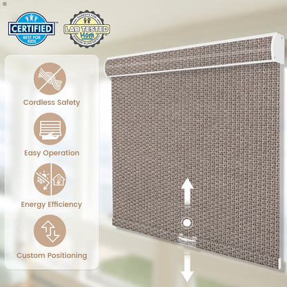 Kincmo Cordless 100% Blackout Roller Shades - Groove