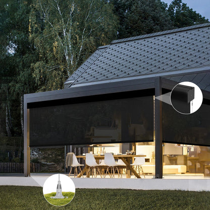 Kincmo Motorized Outdoor Shades 0%/1%/3%/5% Openness