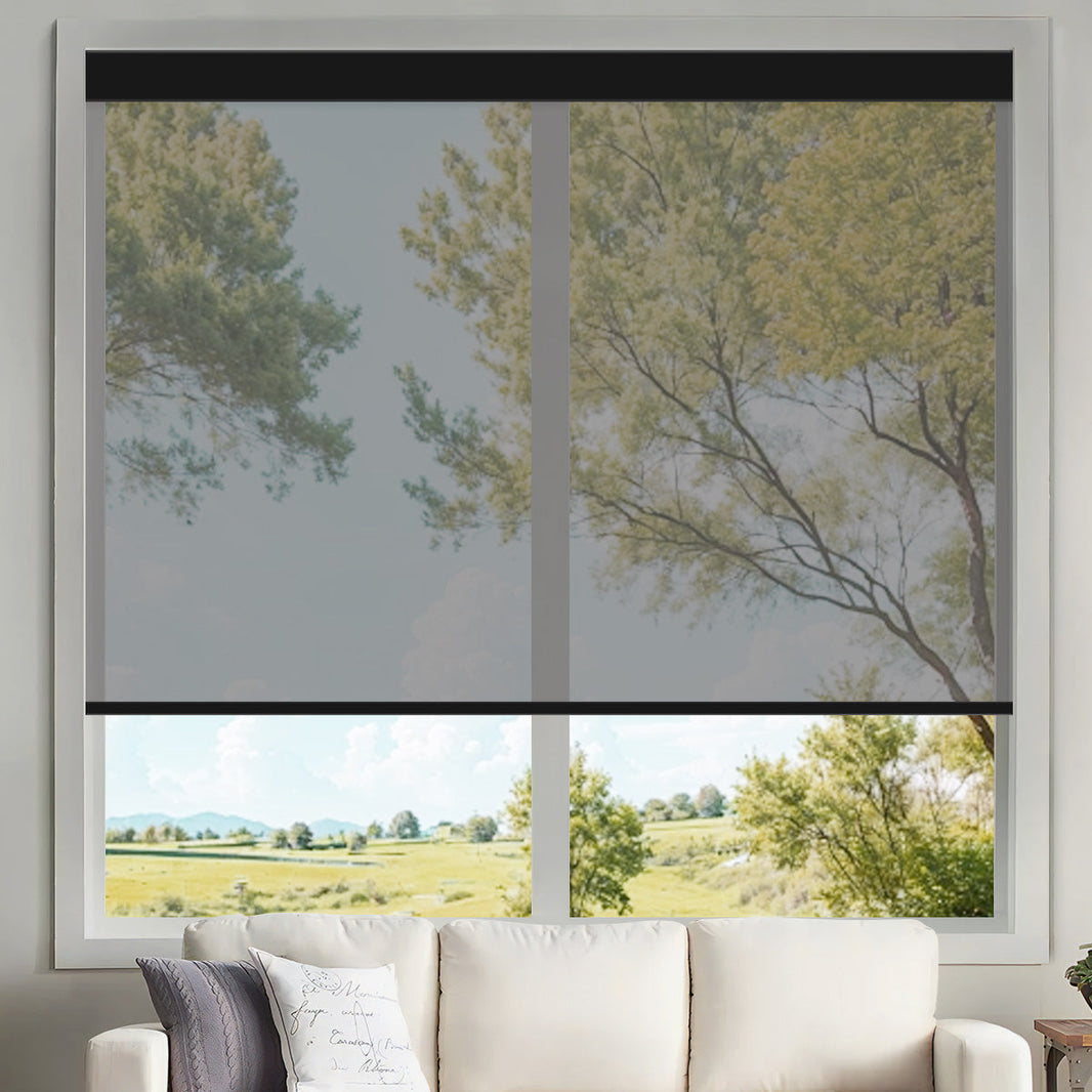 Kincmo Motorized UV Protection Solar Shades 0%/1%/3%/5% Openness