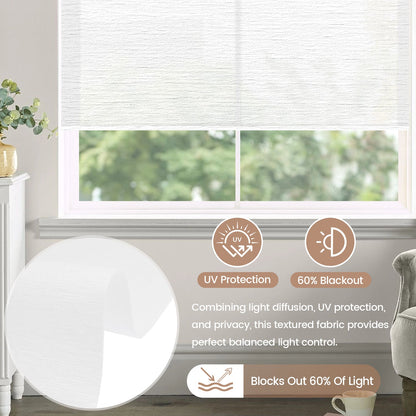 Kincmo Motorized Light Filtering Roller Shades 60% Blackout - Atlantic