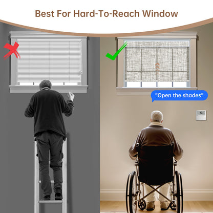 Kincmo Motorized Light Filtering Roller Shades 75% Blackout - Mist