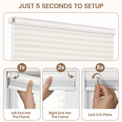 Kincmo No Drill Cellular Shades, Motorized Light Filtering | Double-Cell
