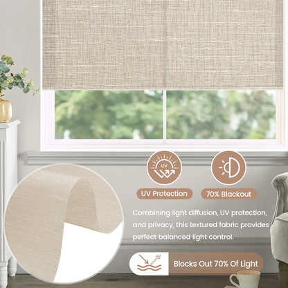 Kincmo Motorized Light Filtering Roller Shades 70% Blackout - Aurora
