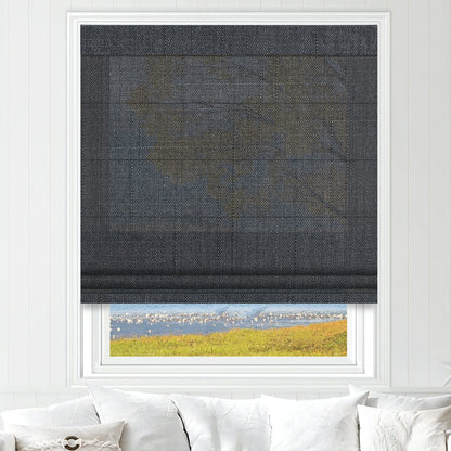 Kincmo Motorized Light Filtering Roman Shades 50% Blackout - Eclipse