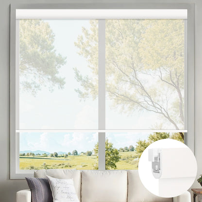 Kincmo No Drill Motorized Solar Shades, 0%/1%/3%/5% Openness For UV Protection
