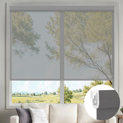 Kincmo No Drill Motorized Solar Shades, 0%/1%/3%/5% Openness For UV Protection
