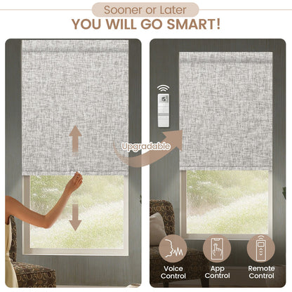 Kincmo No Drill Cordless Roller Shades 100% Blackout - Mist