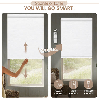 Kincmo No Drill Cordless Roller Shades 100% Blackout - Elegant