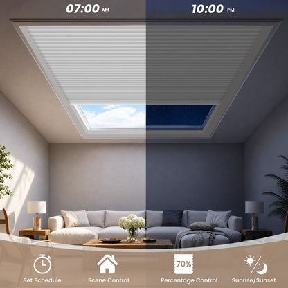 Kincmo Motorized Skylight Cellular Shades