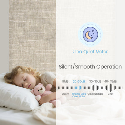 Kincmo Motorized Light Filtering Roller Shades 70% Blackout - Aurora
