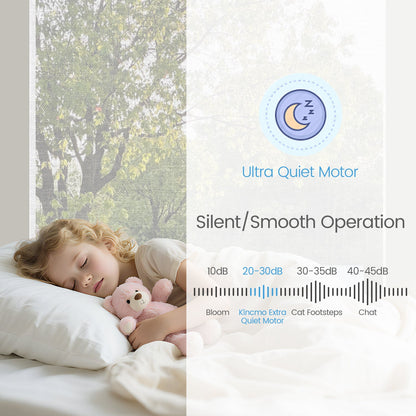 Kincmo Motorized Light Filtering Roller Shades 50% Blackout - Sheer