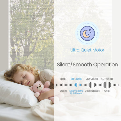 Kincmo Motorized Light Filtering Roller Shades 50% Blackout - Woven